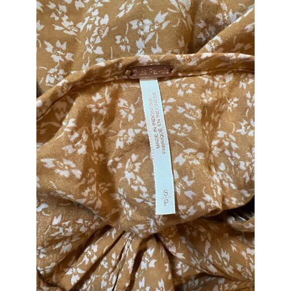 Free People One Fine Day Mini Dress floral ruffled women's dress sz small. Boho - Picture 5 of 7